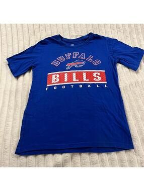 NFL Buffalo Bills Blue Short Sleeve Tshirt Boys Size Medium 10/12